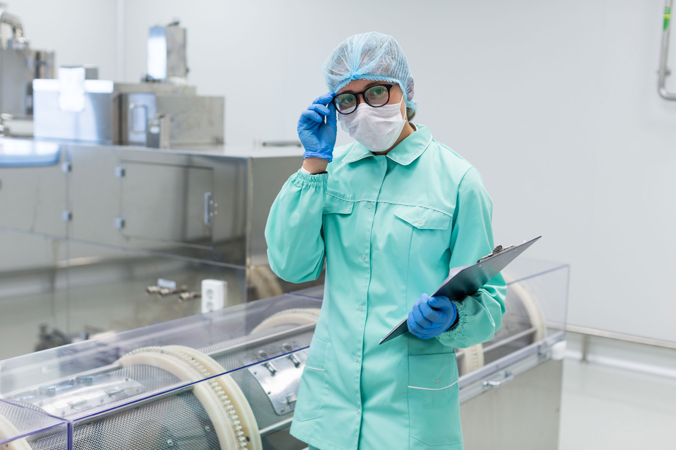 woman in food safety kit